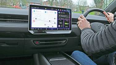 Volkswagen ID.7 Tourer long-term test - screen while driving